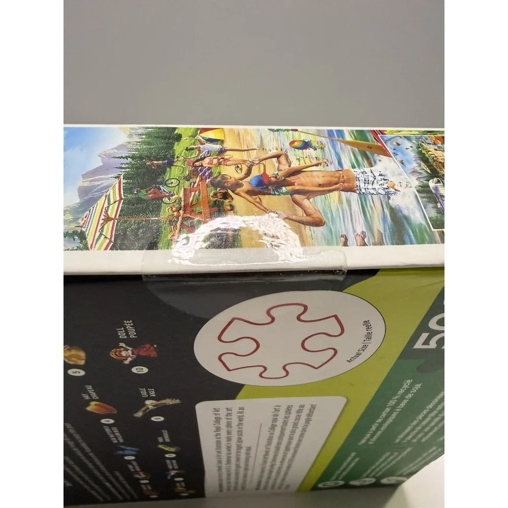MasterPieces Glow In The Dark 500 Piece Puzzle Day at the Lake Seek & Find Bonus